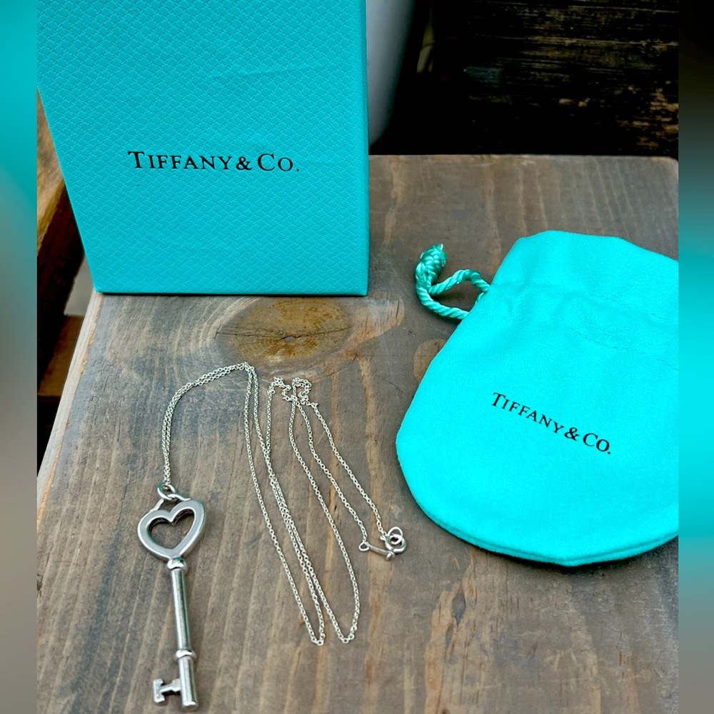 Tiffany & Co. Silver Heart Key Necklace
